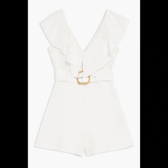 Topshop Ivory Ruffle Romper - Picture 2 of 2